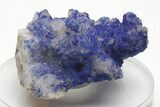 Vivid-Blue Azurite Encrusted Quartz Crystals - China #213822-1